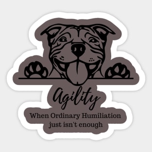 Pitbull Agility Humiliation Sticker